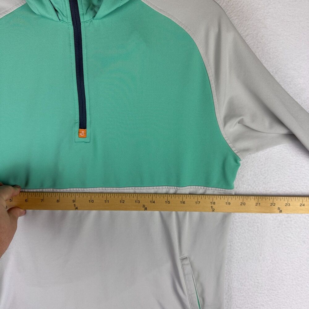 Swannies Golf Logan Hoodie Mens Medium Cactus Green Gray - Picture 4 of 8